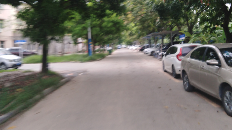 骑在小路上